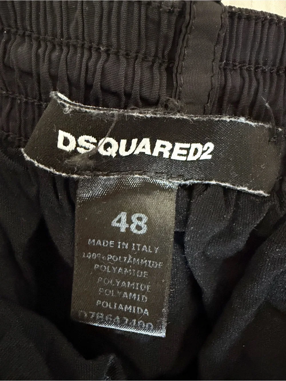DSQUARED2 Black Drawcord Detail Shorts